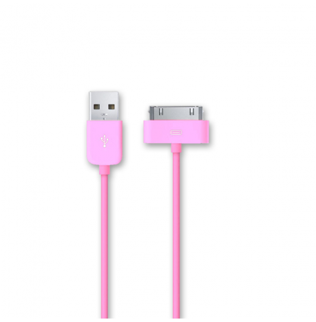 Cable USB de Datos y Carga Iphone Rosa